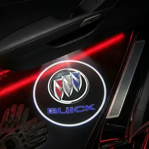 2 Pcs Buick Carbon Fiber Welcome Lights, Car Door Projection Lamp, Laser Light, Custom Decorative Floor Lamp, Car Led Lights (batteries Not Included)