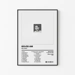 Mac Miller Album Poster, Swimming Circles Kids Tracklist, Hip Hop Legend Memorial Print, Most Dope Decor, Unframed Print Only