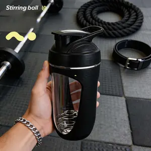 680ML Sports Protein Powder Shaker Cup, With 1 Stainless Steel Mixing Spring, Suitable For Fitness, Sports Water Bottle, Leak-Proof, Ideal For Mixing Protein Powder, Portable Sports Bottle, Hydration Bottle, Gym Bottle, Sports Drinking Bottle