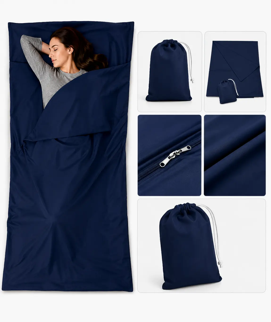 OYS GLOW Self Tan Sleep Sack, Designed for Overnight Self Tanning, Lightweight Cotton & Polyester Blend, Helps Protect Bedding & Sheets, Ideal for Spray Tan, Sunless Tanner, Mousse & Lotion, Blue Flawless Flawless