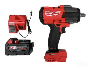 Milwaukee M18 FMTIWF12 18V 1000Nm 1/2 Inch Brushless Impact Wrench High Torque Electric Power Tool For Heavy Duty Car Truck Repair Tire Removal Construction And Professional Mechanical Work With Reliable Performance