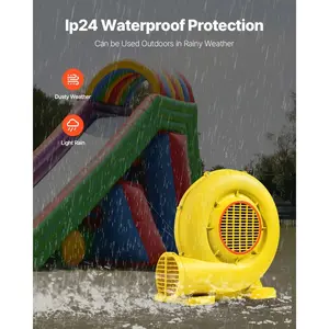 VEVOR Inflatable Blower, 380W450W, 0.5 0.6 HP Bounce House Blower, Pump Commercial Air Blower for Inflatables, Bouncy Castle Electric Air Blower Fan Perfect for Bounce House, Waterslides, Yellow