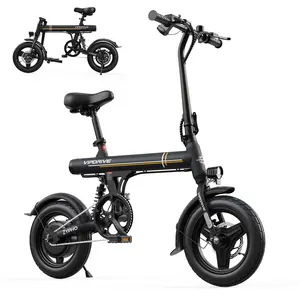 Adult/teen ebike | VIPDRIVE | urban foldable | 350W (peak 500W) brushless motor | 20 mph | 25 miles range | three riding modes | 14-inch compact foldable e-bike | LCD display | LED lights | red brake lights