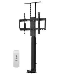 Motorized TV Lift Stand With Remote Control, 120 Lbs Max Load, Adjustable Height And Tilt, Vertical Electric TV Bracket, VESA 24 x 16 in, Compatible With 32-70 Inch Televisions, Mount Bracket Included