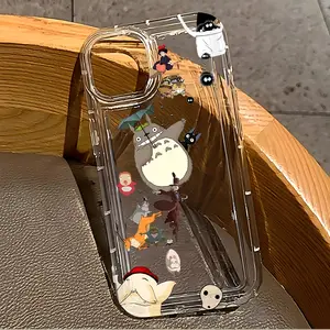 Cute Cartoon T-Totoro Design Phone Case, Compatible with iPhone Models 17-11 Pro Max & More, Durable Tpu Material Protection