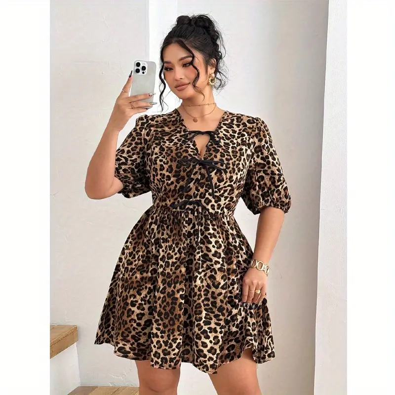 Leopard print dress mini - TikTok Shop