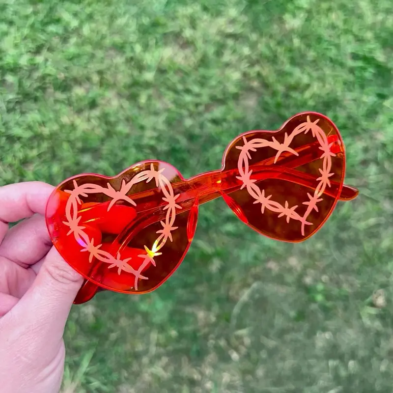 Custom Karol Heart Sunglasses Personalized for Concerts & Festivals Unique Design Detailing for Special Occasions