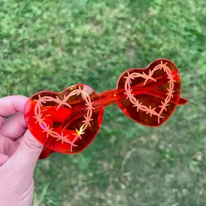 Custom Karol Heart Sunglasses Personalized for Concerts & Festivals Unique Design Detailing for Special Occasions