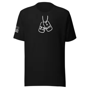 Unisex staple eco "22 a day" veteran t-shirt