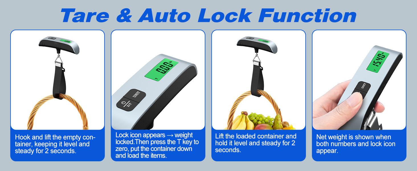 Digital Hanging Luggage Scale with Backlit for Travel, Portable Handheld Suitcase Weight Scale with Hook, 110 Pounds Digital Hanging Luggage Scale with Backlit for Travel, Portable Handheld Suitcase Weight Scale with Hook, 110 Pounds