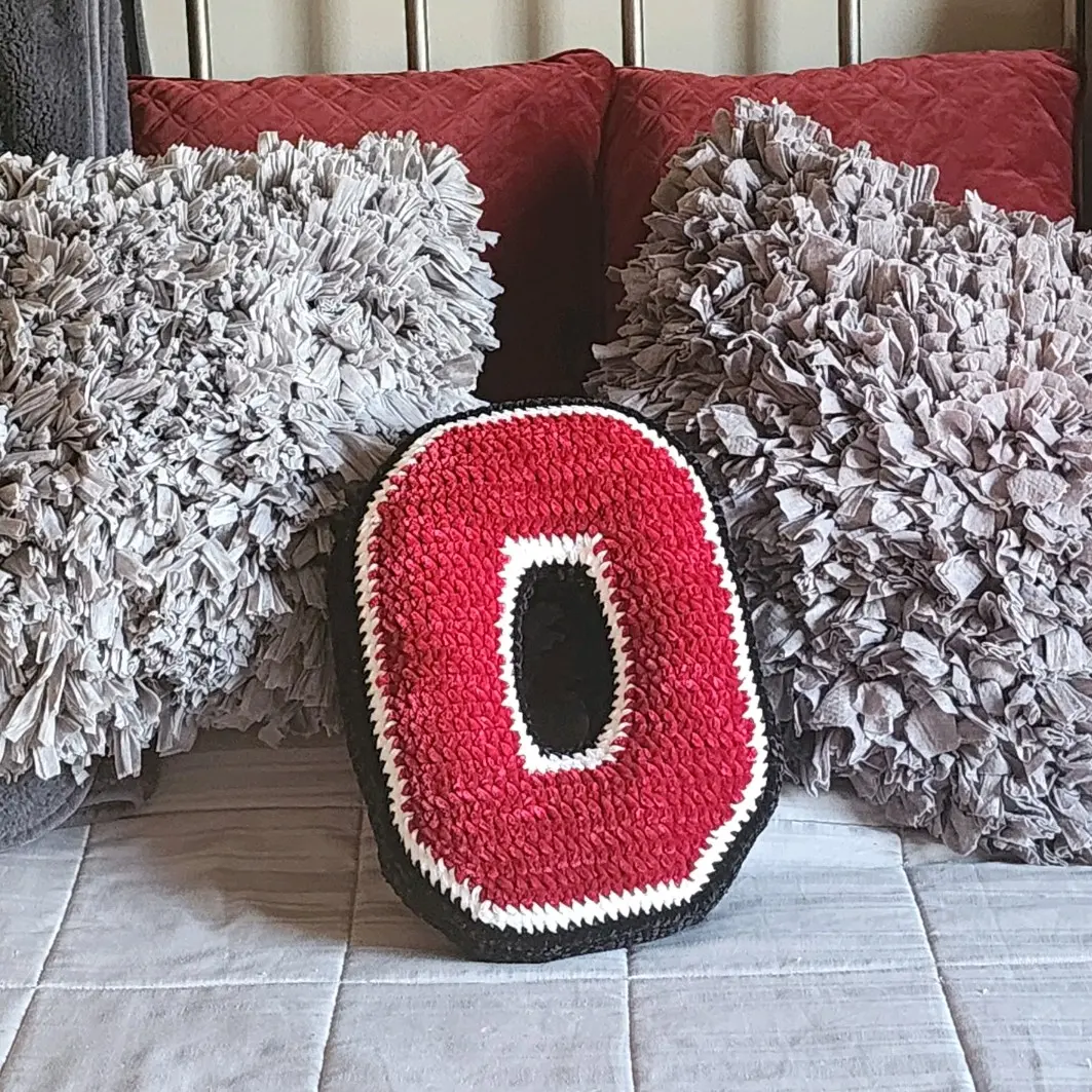 Scarlet and Gray Decorative Pillow
