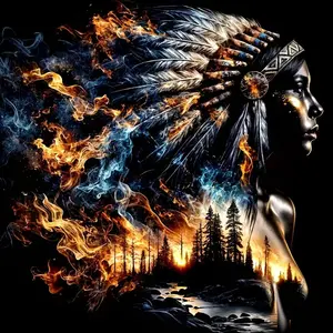 New! Best-Selling DIY 5D Diamond Painting Kit, Indian Woman Theme, Full Drill Mosaic Craft, Home Wall Decor Gift, Diamond Art Tools, Handicraft