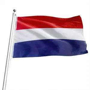 Netherlands Dutch National Flag 2x3ft 3x5ft, Horizontal Red White Dark Blue Three Equal Stripes European Country Banner, Holland Patriotic Outdoor Yard Garden Wall Decor Flag for Tulip Windmill Dutch Culture Home Man Cave Balcony Display Flag