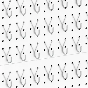 40 Pack Pegboard Hooks J-Hook - 1 Inch  J Hooks for Pegboard - Heavy Duty Peg Board Hooks for  , , Retail Items & Small Tools - Fits 1/8" & 3/16" Pegboards