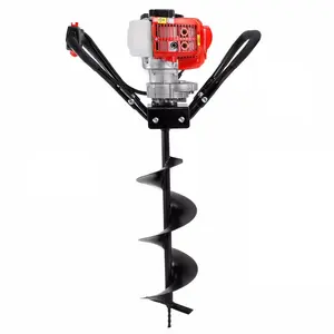 XtremepowerUS Heavy Duty 43cc Gas Garden Power Tool, Post Hole Digger With 8" Auger Bit