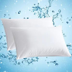 2-Pack Cooling Pillowcases Standard Size – Envelope Closure, Breathable & Moisture-Wicking. Machine Washable Pillow Covers for Hot Sleepers & Night Sweats. Crisp White, 20"x26".