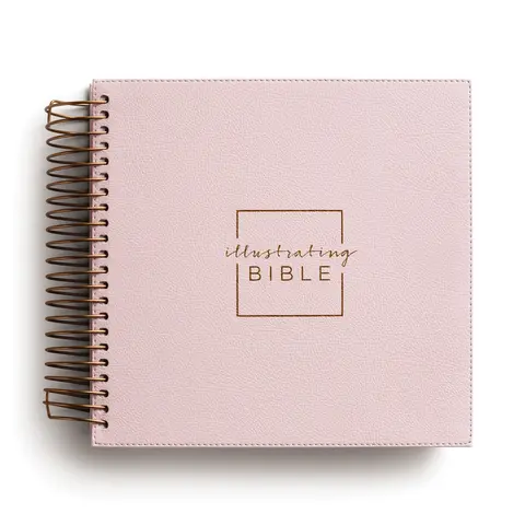 NIV Spiral-Bound Illustrating Bible, Pink Leathersoft: 8-Point Font with Wide-Margin Journaling Bible for Drawing, Writing, Note-Taking and Creative Scripture Study | 8-Point Font