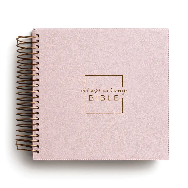 NIV Spiral-Bound Illustrating Bible, Pink Leathersoft: 8-Point Font with Wide-Margin Journaling Bible for Drawing, Writing, Note-Taking and Creative Scripture Study | 8-Point Font