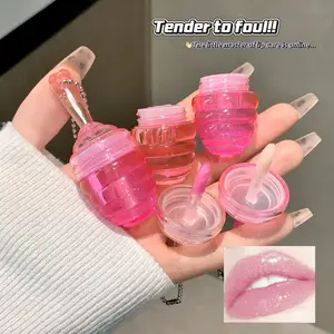 Sweet Light Glass Lip Oil, Moisturizing Anti-Wrinkle Lip Balm, Hydrating Bubble Glass Lips, Student Pure Desire Style, Single or Triple Pack, Gloss