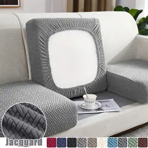 T-pattern Jacquard Fabric Sofa Cushion Cover | Stretch Stain Resistant Easy to Install | Full Wrap Non-Slip Easy Care Sofa Seat Protector for Home Living Room Elastic Sofa Slipcover