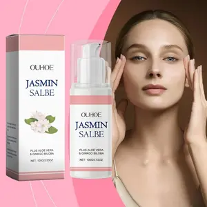 Jasmine Firming Eye Cream 100g, Gently Moisturizes Skin Around Eyes, Hydrates and Delicates, Daily Care with Collagen and Aloe Vera