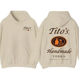 Tito’s Handmade Vodka Hoodie, Vintage Alcohol Apparel Hoodie, Trendy Streetwear Hoodie, Casual Streetwear Pullover, Fall Winter Look