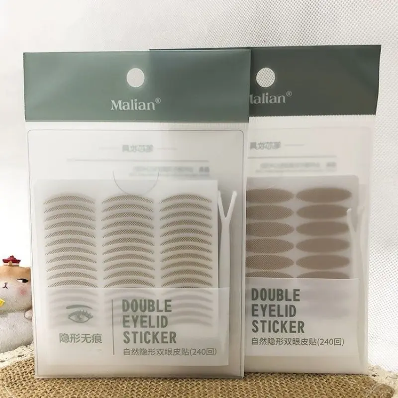 Invisible Lace Mesh Texture Double Eyelid Tape, Waterproof Sweatproof Eye Lift Strips for Hooded Droopy Eyes, Natural Invisible Eyelid Stickers