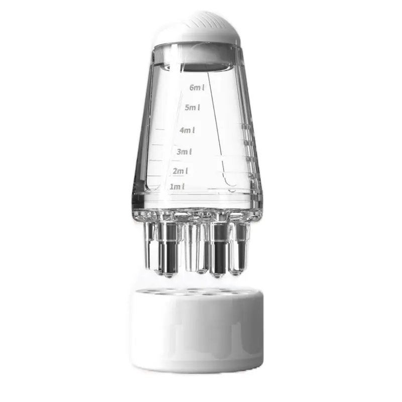 Hair Essential Oil Scalp Applicator Comb with Scale Removable Massager Brush 5 Rolling Ball Hair Growth