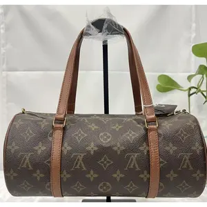 Pre-owned Louis Vuitton Monogram Papillon 26 Barrel Bag with Top Handles X315