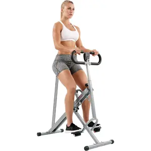 Row-N-Ride Squat Assist Trainer for Glutes & Legs Workout with Adjustable Resistance, Optional Full Motion & Smart Connected Fitness App
