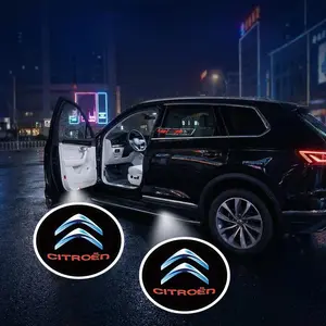 2/4Pcs Citroen Door Projection Light/laser Lamp/new Welcome Light/modified Decoration Floor Lamp (batteries Not Included