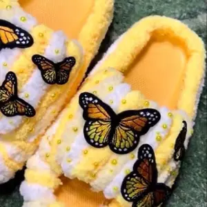 Hand Made Yarn Slides Footwear Women Comfort Girl Shoe Slipper