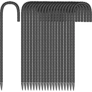 20 count 12-Inch Garden Ground Stakes Galvanized Steel J Shape Hook Rebar Stakes - Heavy Duty Ground Anchors for Tents, Position Kits,Fences, and Trampolines
