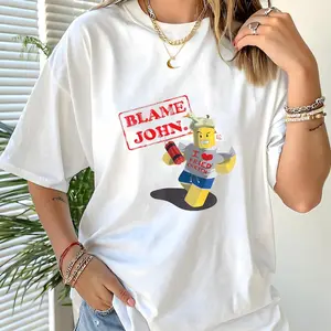 Shedletsky Blame John T-shirt Shedletsky Forsaken Shirt Vintage Graphic Tee - Soft Cotton Short Sleeve Shirt for Men & Women