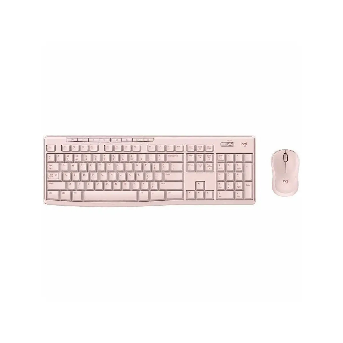 Logitech MK270 Spill-Resistant Wireless Keyboard and Mouse Combo, Rose