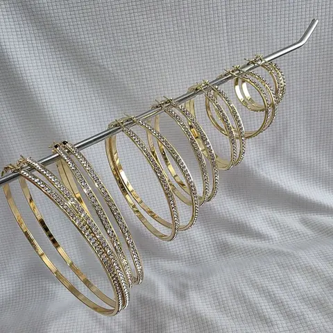 hoops zirconia gold plated ,Aracadas de zirconia