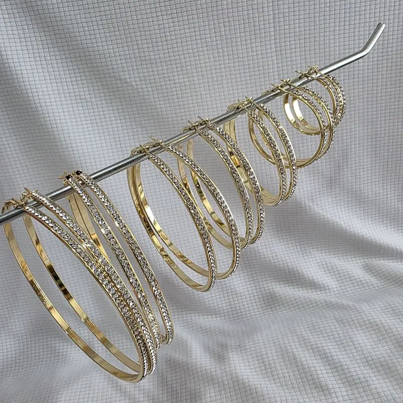 hoops zirconia gold plated ,Aracadas de zirconia