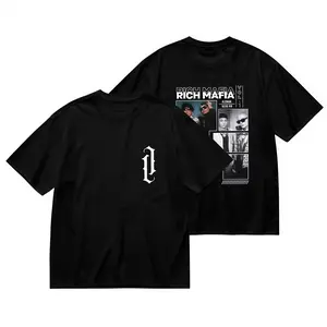 Rapper POCH MAFIA ALEMAN GERA MX Tour 2025 Graphic TShirt Men's Hip Hop Tide Clothing Short Sleeve T-shirts Retro Gothic T-shirt