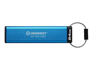 IronKey Keypad 200 64GB USB 3.2 Gen 1 Type C Flash Drive IKKP200C64GB