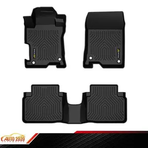TPE Floor Mats Carpets Liner Fits 08-12 Honda Accord All Weather 3D Molded Cover Upgraded Version