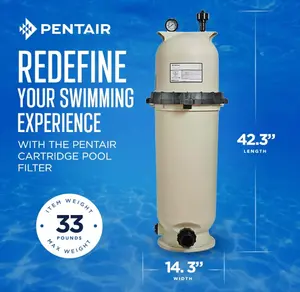 Pentair Clean and Clear CC200 200 SqFt Cartridge Filter 150 gpm. Long-lasting C