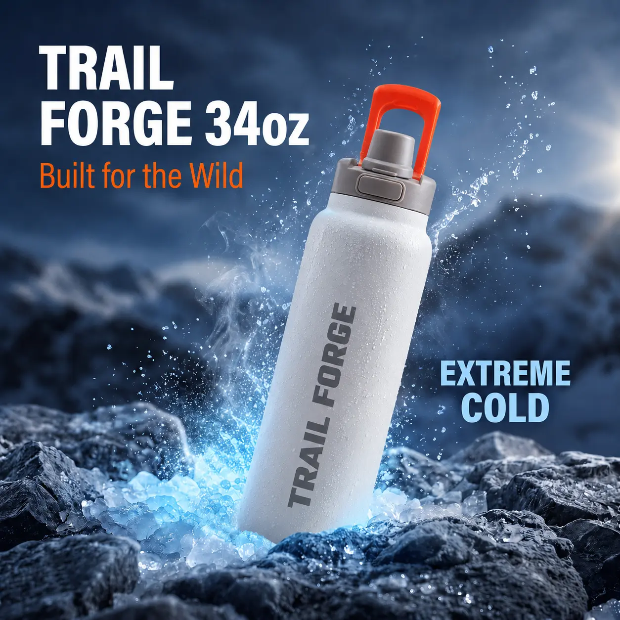1000ml Insulated Vacuum Flask Water Bottle - 34oz Insulated Vacuum Cup Travel Tumbler, Straw Lid, Push-Button Flip Cover, Carry Handle, Cold Retention, Reusable Portable Drinkware for Gym, Hike, Everyday Hydration
