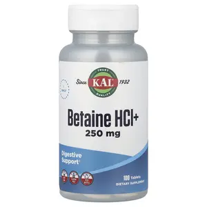 KAL Betaine HCl+, 100 Tablets KAL Betaine HCl+, 100 Tablets