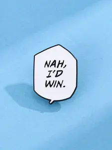 Anime Slogan Creative Brooch Design Metal Badge Student Gift Pin Book Bag Decoration Lapel Pin