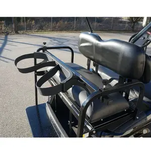 Steeleng Universal Golf Cart Rear Seat Golf Bag Holder Attachment EZGO Club CAR Yamaha