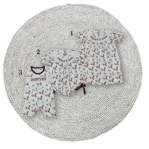 Baby Girls Daddy's Girl Smocked Embroidery Mallard Duck Bow Stretchy Knee Length Dresses Matching Boys Rompers