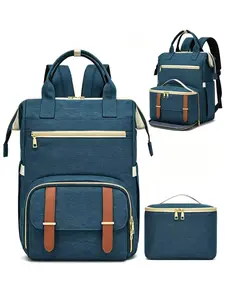 Multifunctional Commuter Backpack with Independent Insulated Lunch Bag, 15.6 Inch Laptop Compartment, USB Charging, Student Office Travel Backpack