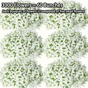 1500 Artificial Baby Breath Flowers, 30 Bunches, Decoration Bouquet, Perfect for Wedding, Engagement, Home Decor, Hotel DIY Projects, Indoor Outdoor Use, Artificial Flower Arrangements