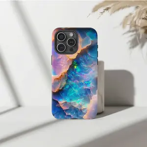 Opal Gemstone Glow Case for IP Phone 17/16/15/14/13/12/11/X – Iridescent Crystalcore Design – Soft Shockproof Cover