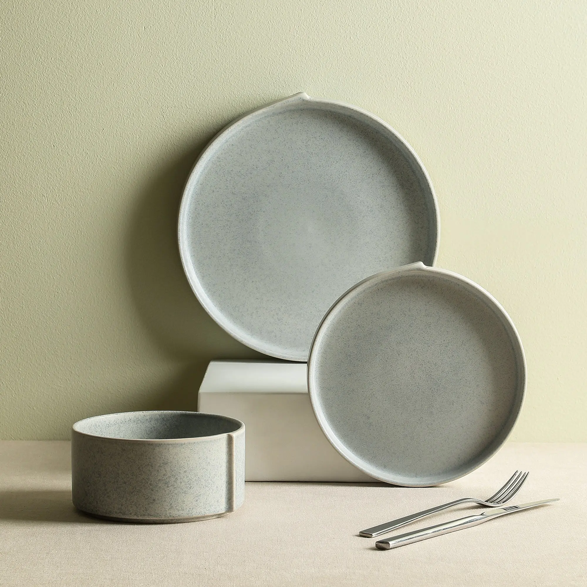 Bao Stoneware Dinnerware Set - Blue-Grey